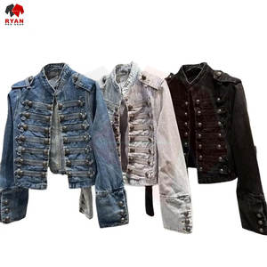 Veste en jean pour femmes, style streetwear tendance, logo personnalisé, tissu de haute qualité, approvisionnement direct d'usine - Product Image 1
