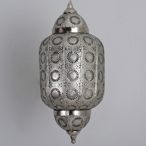 Handcrafted Moroccan <b>Hanging</b> Lamp Antique Gold Metal Pendant Light <b>Ceiling</b> Fixture With Intricate Cutwork Design For Home - Product Image 4