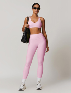 Ensemble de shorts de yoga 2 pièces pour femmes, décontracté, sans col, de haute qualité, respirant, 100% coton, motif uni, vêtements de fitness - Product Image 2