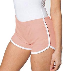 Pantalones cortos deportivos ajustados informales de cintura alta para mujer, novedad de verano, pantalones cortos de retazos estampados, pantalones cortos teñidos lisos con cordón elástico - Product Image 3