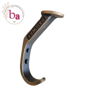 Brass Antique Railway <b>Nail</b> Cast Iron <b>Wall</b> Mounted coat Hooks & Keychain Hangers - Product Image 1