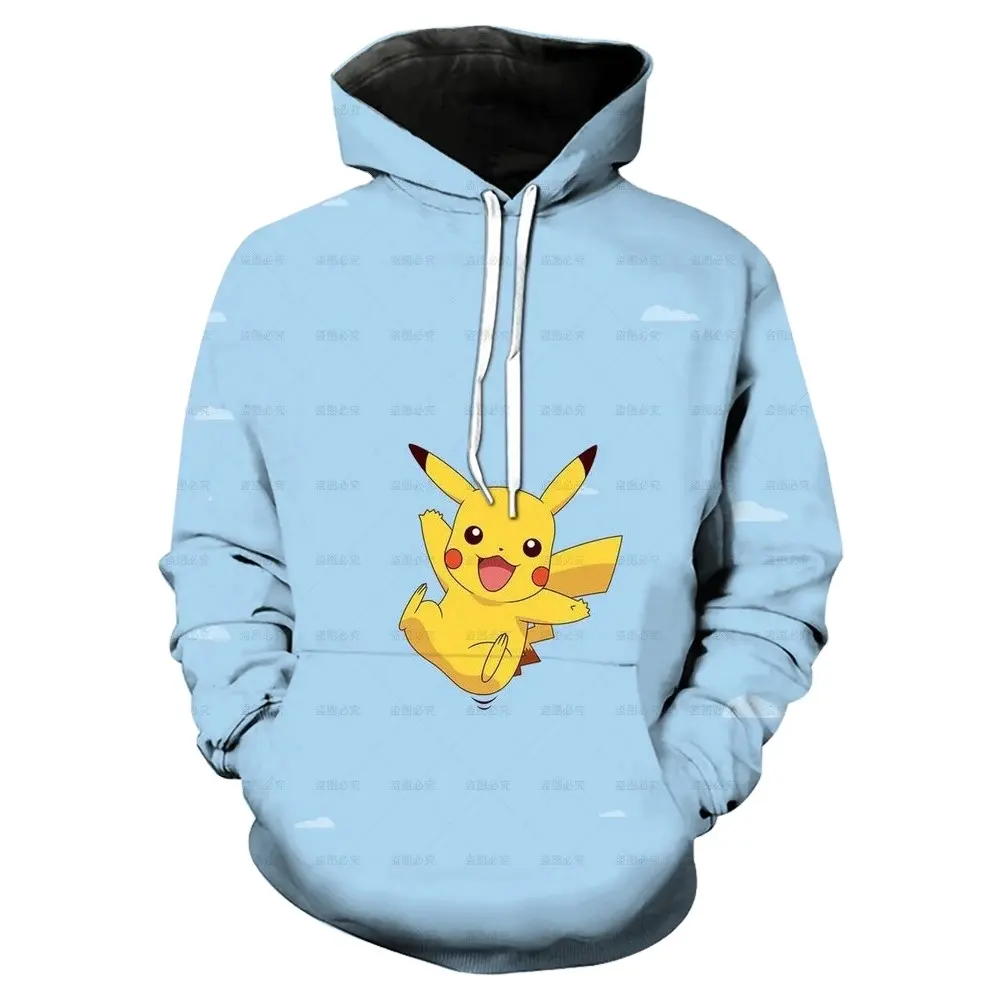 Uzun kollu sonbahar cep canavar baskı kişilik sevimli Pikachu desen cosplay Hoodie üst sıcak satış yeni boys 'hoodie 3D baskı