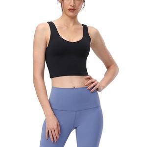 Camisetas sin mangas personalizadas con cuello pronunciado, ajustadas y moldeadoras, con espalda cruzada, transpirables para mujer - Product Image 5