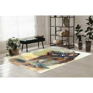 Wise Owl <b>Rug</b>, <b>Abstract</b> Owl <b>Rugs</b>, Modern <b>Rug</b>, Animal <b>Rug</b>, Pattern <b>Rug</b>,With Pile Soft <b>Rug</b> - Product Image 5