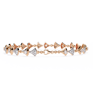 Magnifique bracelet et jonc en or 18 carats avec diamants de laboratoire, bijoux luxueux - Product Image 2