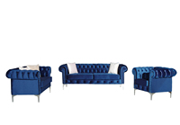 Ensemble de canapés pour salon OCEAN CHESTERFIELD, best-seller, luxe, économique, en tissu aggloméré, style moderne, canapé-lit avec rangement, haut de gamme