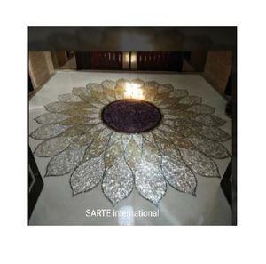 Revêtement de sol luxueux en nacre incrustée, écologique, à pose par clic, avec motifs artisanaux pour des intérieurs modernes et élégants - Product Image 4