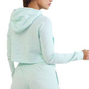 Femmes nouvelle mode brodé imprimé sweat à capuche automne hiver Sport hauts pullover manteau court haut court capuche femme - Product Image 2