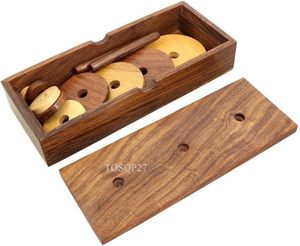 <b>Cube</b> <b>Wooden</b> <b>Puzzle</b> Game 9 Rings Logic Brain Teaser Adults Kids Premium Rosewood Eco-Friendly Educational IQ Learning Toy Gift - Product Image 2