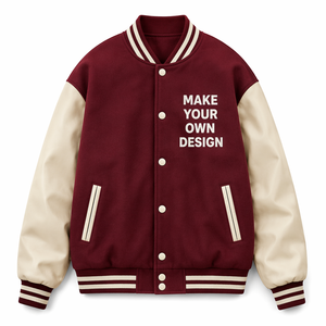 <b>Men's</b> Black Varsity <b>Jacket</b> PU Leather Sleeves Custom Design Heat Transfer Print Front <b>Letter</b> Pattern Casual Autumn Wear - Product Image 5