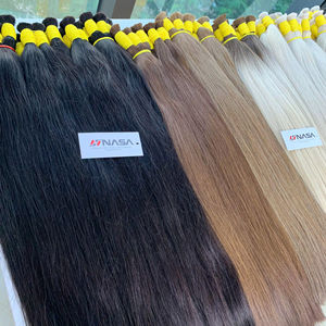 Prix de gros en vrac 100g couleurs claires 8 pouces Double noyer les extensions de cheveux humains Style de vague naturelle - Product Image 1