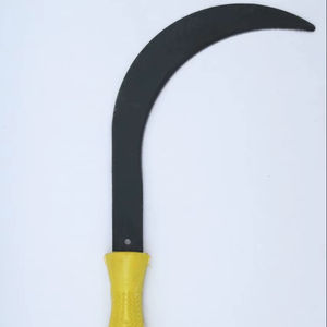 Faucille à main en acier trempé à usage général, lame de 13 pouces, manche long en plastique, bois rouge, finition polie, pour l'agriculture, le jardinage, l'herbe - Product Image 1