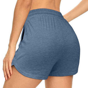 Nouveau style short taille haute élastique en tricot léger et respirant en coton/polyester pour femme avec poches, idéal pour le yoga et les activités sportives en extérieur - Product Image 3