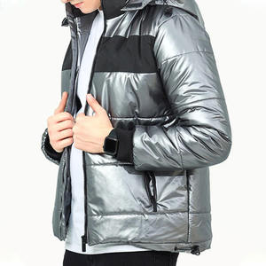 Vestes d'hiver matelassées en duvet pour hommes, personnalisées avec broderie OEM, épaisses et chaudes, de haute qualité, rembourrées et matelassées - Product Image 1