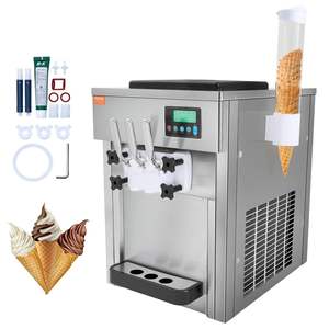 Compre Máquina de Helado Suave de Yogur de 3 Sabores, de Sobremesa, Comercial y Automatizada, de 20-28 L/h, Económica en Venta - Product Image 1