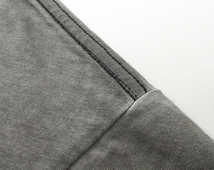 Quá khổ người đàn ông của Retro rửa T-Shirt đau khổ thời trang dạo phố với nguyên cạnh đảo ngược màu 100% cotton trống Tee - Product Image 5