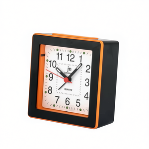 JUSTAMINUTE JA7061QO Orange and Black Alarm <b>Clock</b> Desk & <b>Table</b> <b>Clock</b> for Lowell - Product Image 2