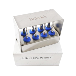 PREMIUM GRADE S.S FABRIQUÉ 8 PCS KIT DE FRAISES DE DENSIFICATION D'IMPLANT DENTAIRE .... - Product Image 1