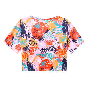 La mejor Camiseta corta personalizada de alta calidad para mujer, camisetas cortas de verano de gran tamaño de algodón en blanco para mujer - Product Image 2