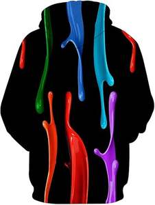 Sweat à capuche d'impression par sublimation bon marché de qualité supérieure portant un pull en coton polyester vêtements décontractés pull d'hiver poche avant - Product Image 5