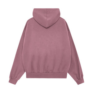 Italian-Crafted <b>Men's</b> <b>Hoodie</b> With Plush Feel Warm And Stylish Choice For Seasonal Wear Or Casual Outings <b>Pink</b> Color - Product Image 2