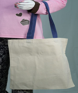 Bolso de lona ecológico para mujer, nuevo estilo, 100% algodón, bolso de compras de moda para comestibles con logotipo impreso personalizado reciclado - Product Image 6