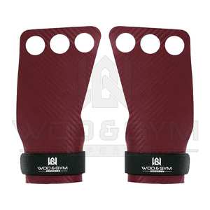 Professional Gymnastics Three Holes Carbon Fiber <b>Hand</b> <b>Grips</b> for Weightlifting Fitness Workout Strength Training-Fitness Safety - Product Image 1