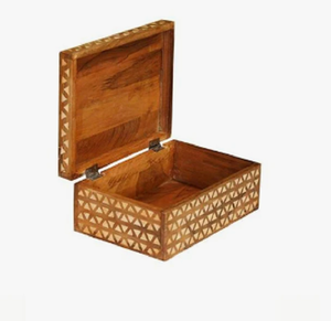 Caja de almacenamiento de joyería ecológica cuadrada/rectangular plegable con incrustaciones de hueso de cuerno más vendida del fabricante indio, muchos colores a granel - Product Image 3