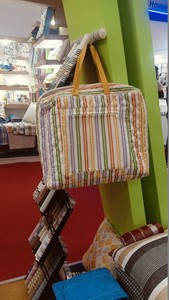 Bolsa de lona de algodón ecológica con logotipo personalizado, decoración de cadenas, cremallera duradera reciclable, Asa de compras para la playa, venta al por mayor - Product Image 5