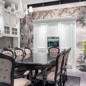 <b>Tall</b> Pantry Cabinet Kitchen Larder <b>Unit</b> with Pull Out Shelves Built In Oven and Fridge Housing Custom Width - Product Image 1