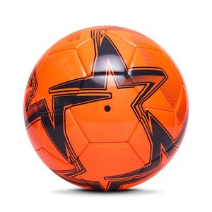 Pallone da calcio fluorescente da allenamento in PVC arancione con pannelli cuciti a macchina per trapani giovanili o pratica ad alta visibilità - Product Image 3