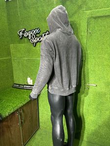 Customized men's Hoodies Heavyweight Rips <b>Silk</b> Screen Printed Logo Hoodies men Pullover <b>100</b>% Cotton Acid Wash Hoodies - Product Image 5