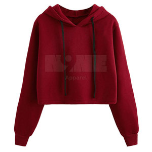 Último diseño Crop Top Sudaderas con capucha Hecho en Pakistán Ropa de calle Precio al por mayor Sudaderas con capucha para mujeres Venta en línea - Product Image 1