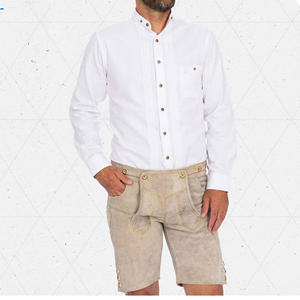 Alta calidad de cuero genuino Oktoberfest 2025 Venta caliente bávaro corto Lederhosen hombres tradicional auténtico traje alemán - Product Image 2