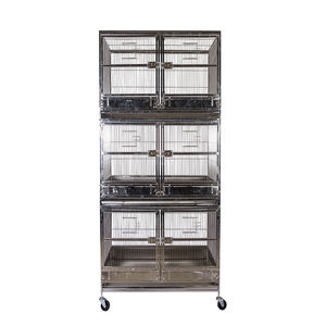 Op Maat Gemaakte 3-Tier Grote Zware Smeedijzeren Houten Vogelkooi Stalen Duivenhuis Met Knoopsluiting Voor Papegaaien Buitenvolière - Product Image 5