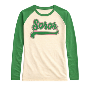 Camiseta de Manga Corta Raglán Ivory 08 Soror, Camiseta Rosa y Verde para Mujeres de Hermandad Griega, Estilo Casual y Elegante para la Universidad, Verano - Product Image 3