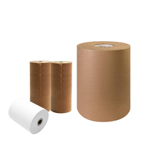 Papier Kraft vierge brun vierge rouleau de papier Kraft vierge pour l'emballage des aliments et l'emballage cadeau disponible dans un emballage personnalisé en usine