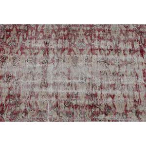 พรมตุรกีวินเทจ ขนาด 3.1x6.5 ฟุต (93x198 ซม.) พรมลายปะติดสีแดง - Product Image 5