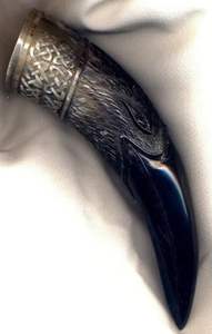 Handcrafted Festive Viking Drinking Horn Ceramic Cup for Mead and Ale for <b>Christmas</b> Feasts and Holiday Cheers - Product Image 5