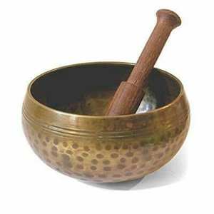Juego de cuencos para cantar de meditación saludable de tamaño mediano martillado de latón chapado en oro antiguo para yoga y meditación por ARC Export - Product Image 2