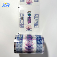 Film plastique laminé transparent imperméable imprimé sur mesure, résistant à l'humidité, pour emballage alimentaire en rouleau
