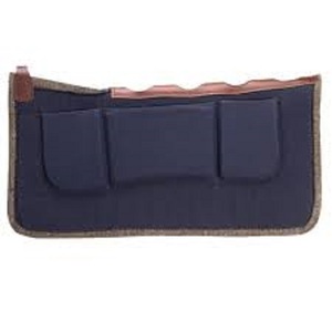 แผ่นอานผ้าใบขนแกะแบบตะวันตกแผ่นอานม้าทำจากผ้าแคนวาสหนาพร้อมแผ่นหนังโพลีคอตตอน - Product Image 4