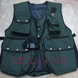 Chaleco completo de cetrería Cordura, chaleco completo verde para caza, senderismo y chaleco Hawking - Product Image 1