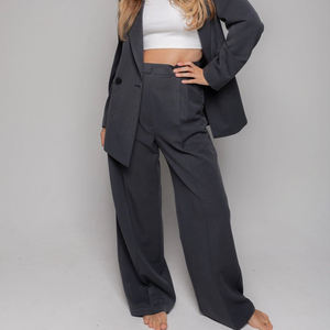 Pantalon Cargo Femme Décontracté Taille Haute avec Poches – Vêtements Féminins en Gros - Product Image 4