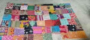 Auténtica Colcha Kantha Multicolor Cosida a Mano, Cubrecama de Algodón Vintage con Diseño de Patchwork, Manta Reversible de Lujo Estilo Bohemio - Product Image 5