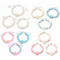 Kit de perles acryliques pastel DIY, 12 compartiments, perles en forme de cœur, d'étoile et rondes, avec cordon élastique pour la fabrication de bijoux, bracelets, colliers, artisanat