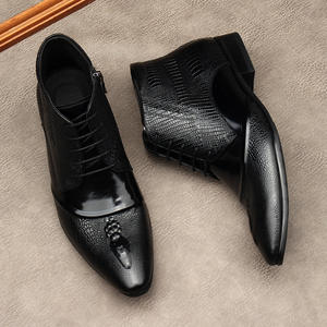 Elegant Top Grain Cow hide Short Boots with Breathable Lining and Wear Resistant for Daily <b>Shoes</b> Commute and Outdoor Activities - Product Image 2