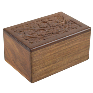 Designer Cremation Wooden Urns With Natural Wood Funeral Wood Urns Indoor Decor Urns Handcrafted Design - Product Image 3