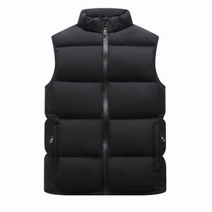 2026 nouveau Design manteau veste en gros personnalisé vers le bas gilet bouffant gilet avec Logo vers le bas bouffant demi manches hommes bouffants gilets - Product Image 2