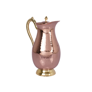 Brass Finished <b>Copper</b> Pitcher Water Metal Crafted Hand Hammered Bronze Finished <b>Copper</b> Water <b>Jug</b> for Kitchen Supplies - Product Image 3
